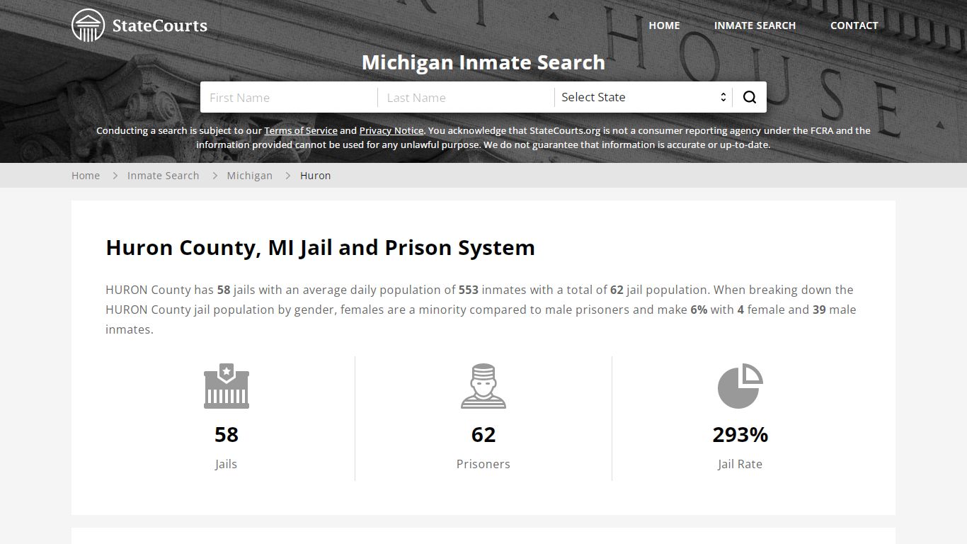 Huron County, MI Inmate Search - StateCourts